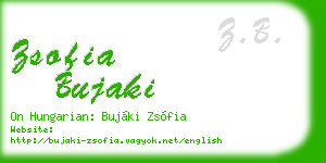 zsofia bujaki business card