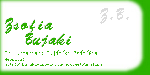 zsofia bujaki business card